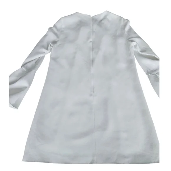 Alexis Josephine Of White Bell Sleeve Dress with Black Velvet Stripe - Picture 7 of 9